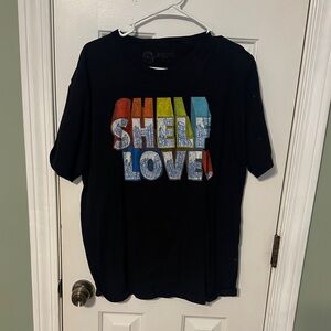 Out of Print Black T-Shirt with Vibrant Graphic